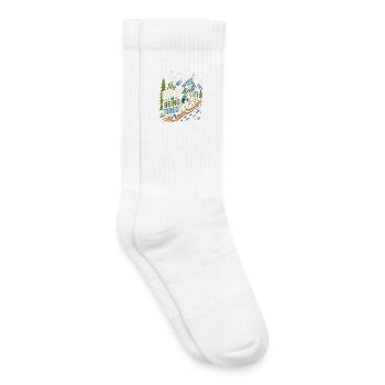 Trailrunning – Mein Hobby ist, müde zu sein - Kinder Tennissocken - Weiß - Rechts