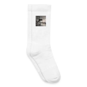 Lost Fox Noir Airport Retro Animal Crime Vintage - Kids Tennis Socks - white - Right