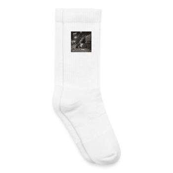 Beaver Paper Mill Industrial Retro Animal Crime - Chaussettes de tennis bio enfant - blanc - Droite