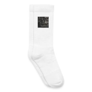 Lost Places Factory Retro Ravens Animal Crime Ruin - Kids Tennis Socks - white - Right