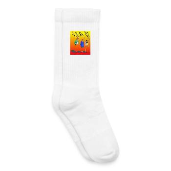 Kongolesische Pioniere und fliegende Schmetterlinge - Kinder Tennissocken - Weiß - Rechts