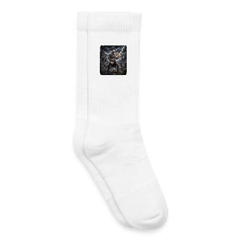 Skelett Metalhead - Kinder Tennissocken - Weiß - Rechts