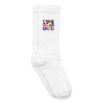 Love Has No Labels Regenbogen Pride Spruch - Kinder Tennissocken - Weiß - Rechts