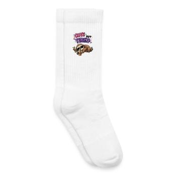 Süß aber müde Faultier mit Eiskaffee - Kinder Tennissocken - Weiß - Rechts