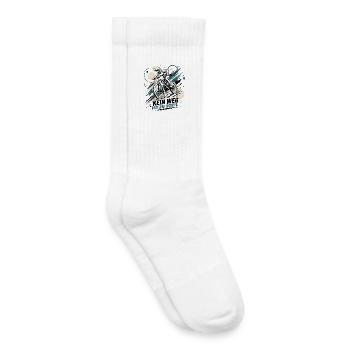 Kein Weg Ist Zu Steil - Kinder Tennissocken - Weiß - Rechts