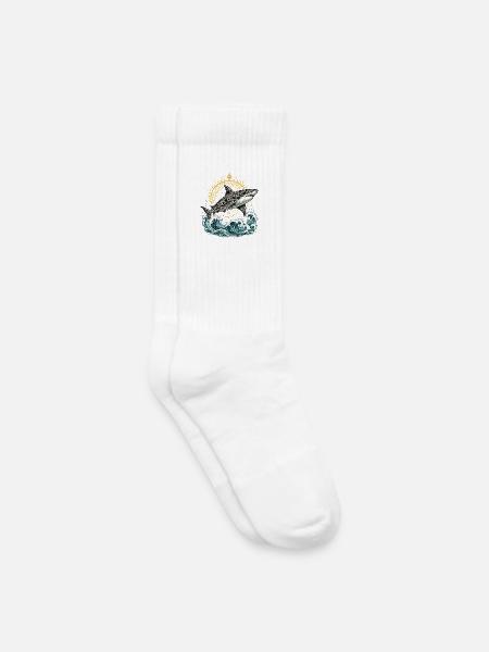 Guardian_Shark - Kids Tennis Socks - white