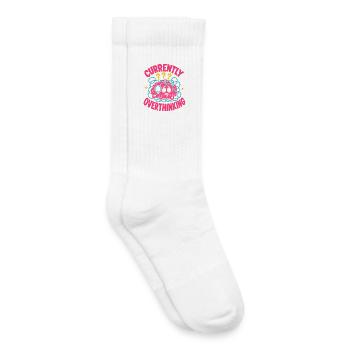 Currently Overthinking Brain - Kids Tennis Socks - white - Right