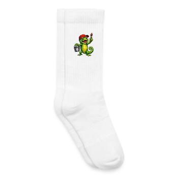 Chameleon with color - Kids Tennis Socks - white - Right