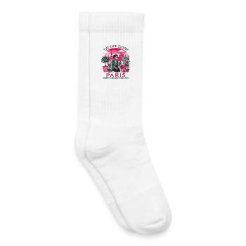 The Chic Bloom Paris Plant And French Bulldog - Kids Tennis Socks - white - Right