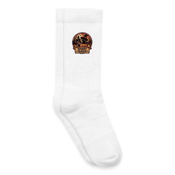 Spooky Cat Pumpkin Magic - Kids Tennis Socks - white - Right