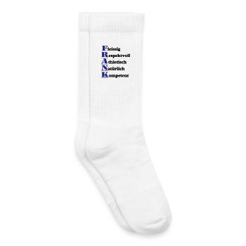 Frank , Vorname,Namensschild,Name,Fun Shirt (25) - Kinder Tennissocken - Weiß - Rechts