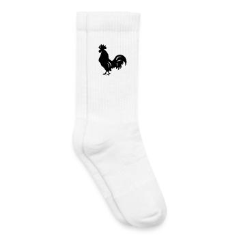 coq - Chaussettes de tennis bio enfant - blanc - Droite