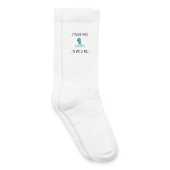 j' peux pas j'ai water-polo - Chaussettes de tennis bio enfant - blanc - Droite