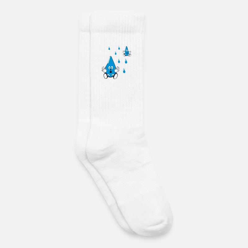 Kleine Wassertropfen Freunde - Kinder Tennissocken - Weiß