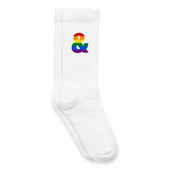 Regenbogen kaufmännisches Und-Zeichen - Kinder Tennissocken - Weiß - Rechts