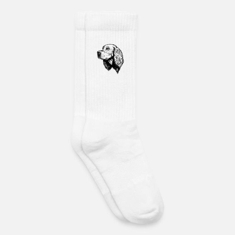 Gordon Setter Portrait - Kinder Tennissocken - Weiß