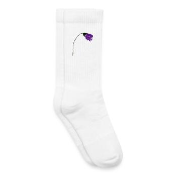 Violette Blume mit abstrakter Oberfläche - Kinder Tennissocken - Weiß - Rechts