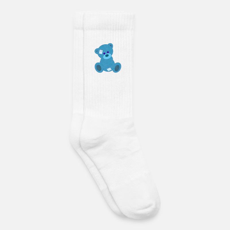 Blauer Bär - Kinder Tennissocken - Weiß