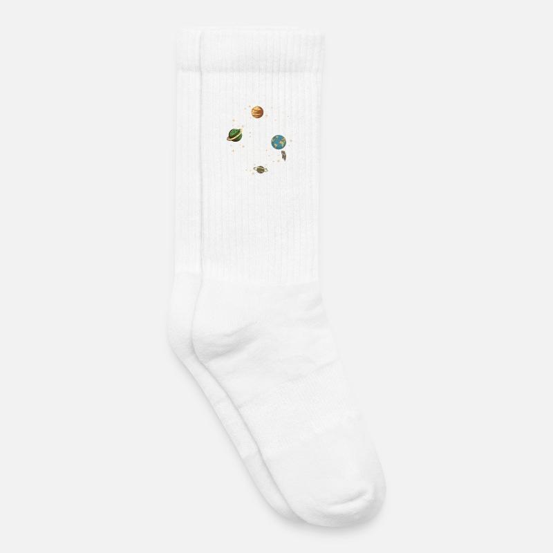 Planeten - Kinder Tennissocken - Weiß