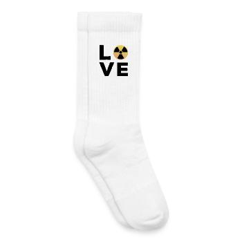 Love Cadeau Manip radio Radiologue Radiologie - Chaussettes de tennis bio enfant - blanc - Droite