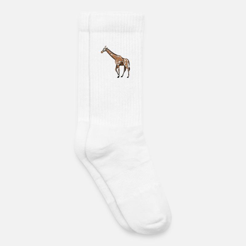 Giraffe - Kinder Tennissocken - Weiß