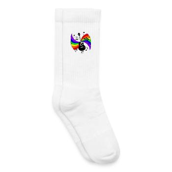 Gitarre mit Regenbogen- und Musiknoten - Kinder Tennissocken - Weiß - Rechts