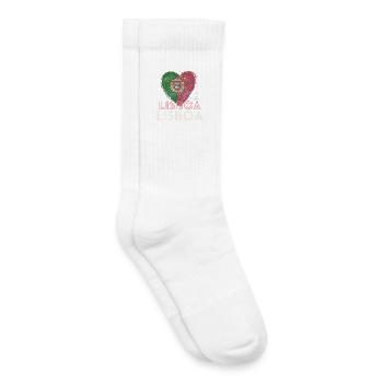 Lisbonne Portugal, belle ville est ma ville natale - Chaussettes de tennis bio enfant - blanc - Droite