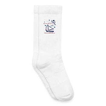 Segelboot, segeln, Ahoi - Kinder Tennissocken - Weiß - Rechts
