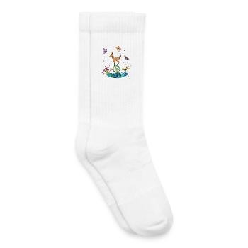 Rehkitz Peace süße Illustration - Kinder Tennissocken - Weiß - Rechts