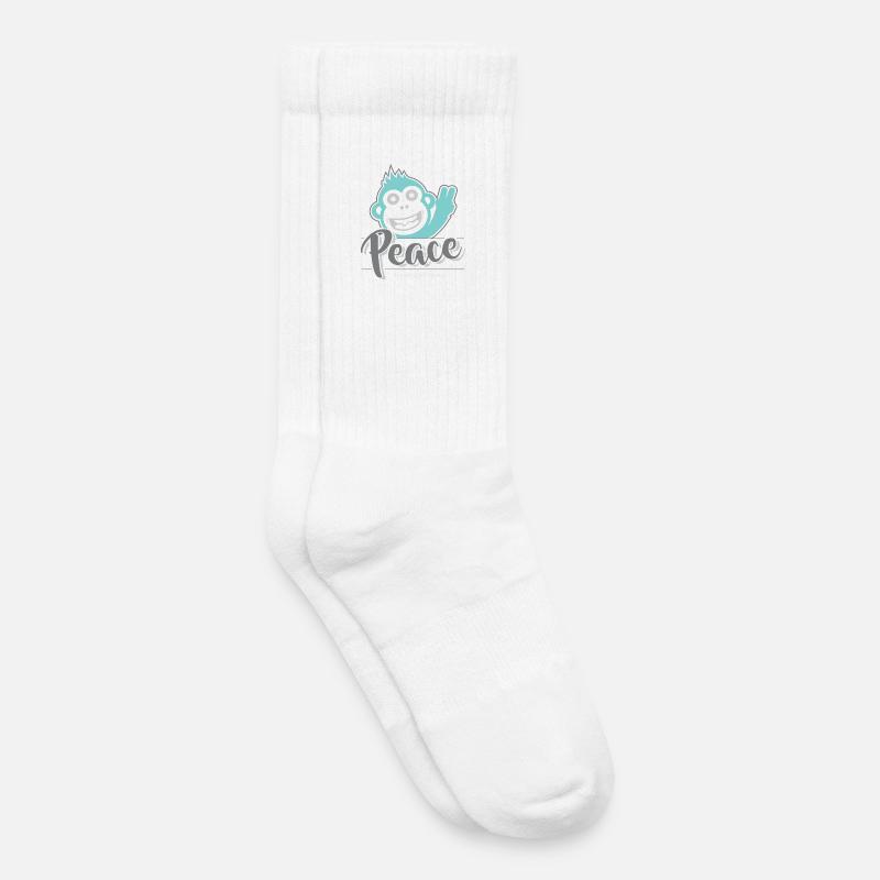 Frieden, Liebe und Verständnis - Kinder Tennissocken - Weiß