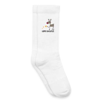 Noël - Chaussettes de tennis bio enfant - blanc - Droite