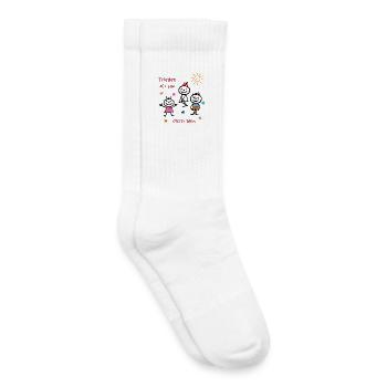Kindertag, Frieden - Kinder Tennissocken - Weiß - Rechts