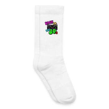 80er Party , Back to the 80 s (25) - Kinder Tennissocken - Weiß - Rechts