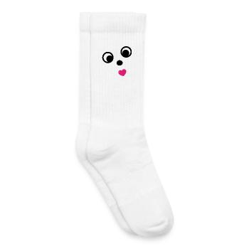 HUMOUR. CITATION. MESSAGE. RETRAITE. ANNIVERSAIRE. - Chaussettes de tennis bio enfant - blanc - Droite