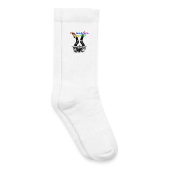 Osterdesign Hase im Korb T-Shirt mit der Frage - Kinder Tennissocken - Weiß - Rechts