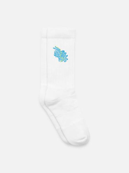 Köln - 86 Veedel - Kinder Tennissocken - Weiß