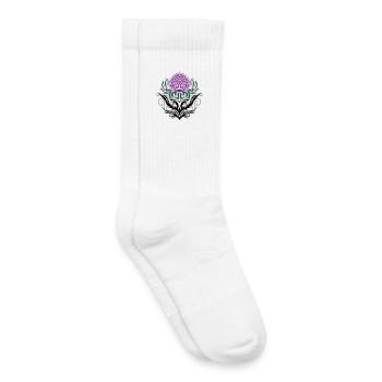 Chardon pourpre Chardon - Chaussettes de tennis bio enfant - blanc - Droite