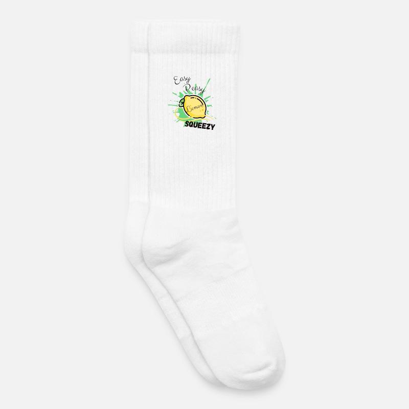 Zitrone Easy Peasy Lemon Squeezy - Kinder Tennissocken - Weiß