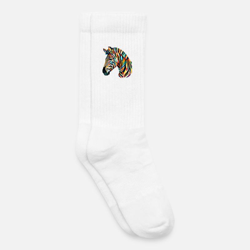 Zebra - Kinder Tennissocken - Weiß