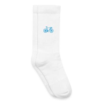 Ride Collide Wheel Cool Sayings English Bicycle - Kids Tennis Socks - white - Right