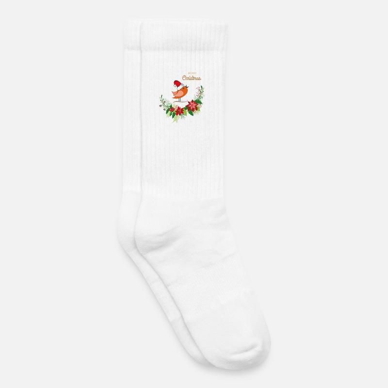Merry Christmas - Kinder Tennissocken - Weiß