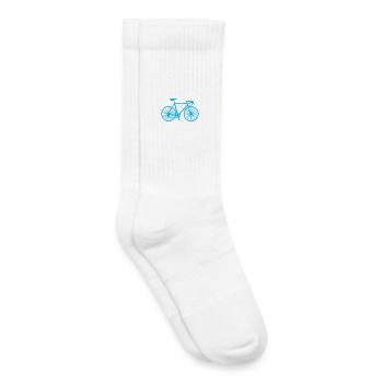 Roue Rotation Vélo Environnement Cool Dictons Humour - Chaussettes de tennis bio enfant - blanc - Droite