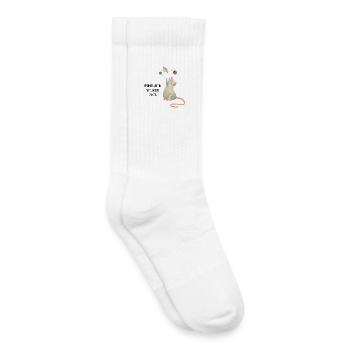 Souris de l’espace - Chaussettes de tennis bio enfant - blanc - Droite