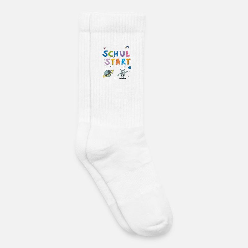 Schulstart Schulkind - Kinder Tennissocken - Weiß