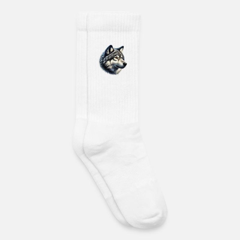 Wolf - Kinder Tennissocken - Weiß