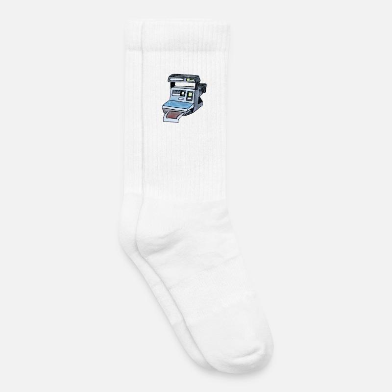 Camera - Kids Tennis Socks - white