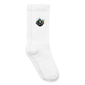 Bunter ausgefallener Vogel. - Kinder Tennissocken - Weiß - Rechts