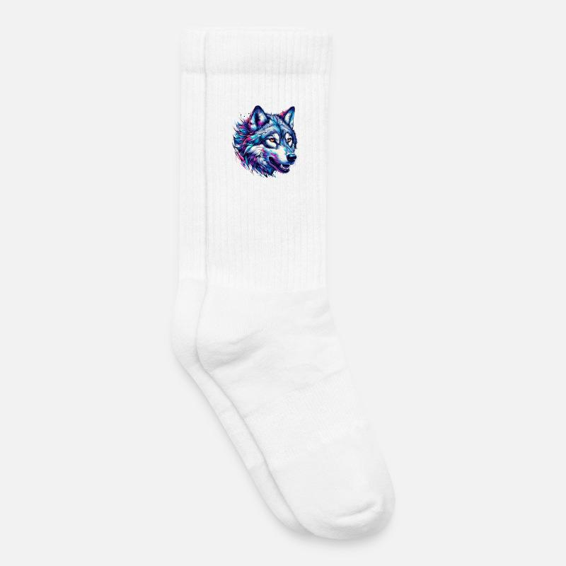 Wolf - Kinder Tennissocken - Weiß