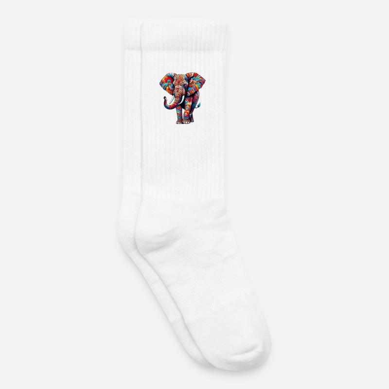 Elefant - Kinder Tennissocken - Weiß