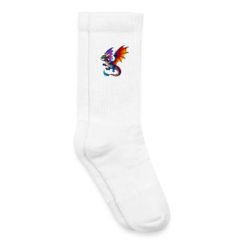 Drache - Kinder Tennissocken - Weiß - Rechts